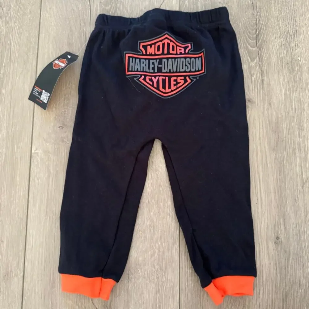 Harley davidson black sweatpants with